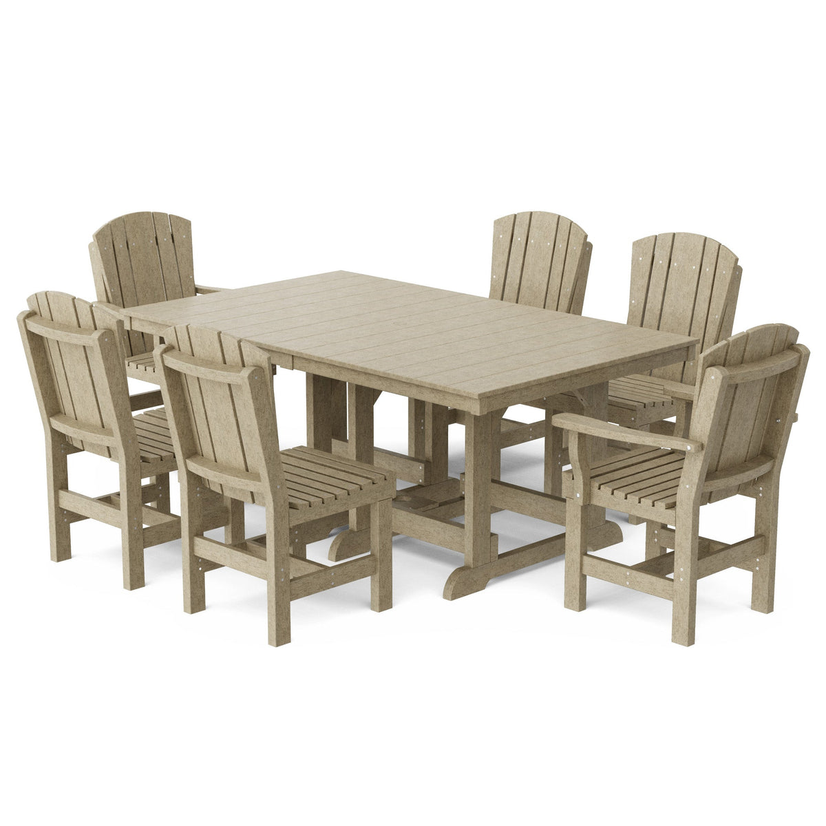Heritage 7-Piece 44"x72" Dining Set Dining Set