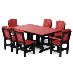 Heritage 7-Piece 44"x72" Dining Set Dining Set