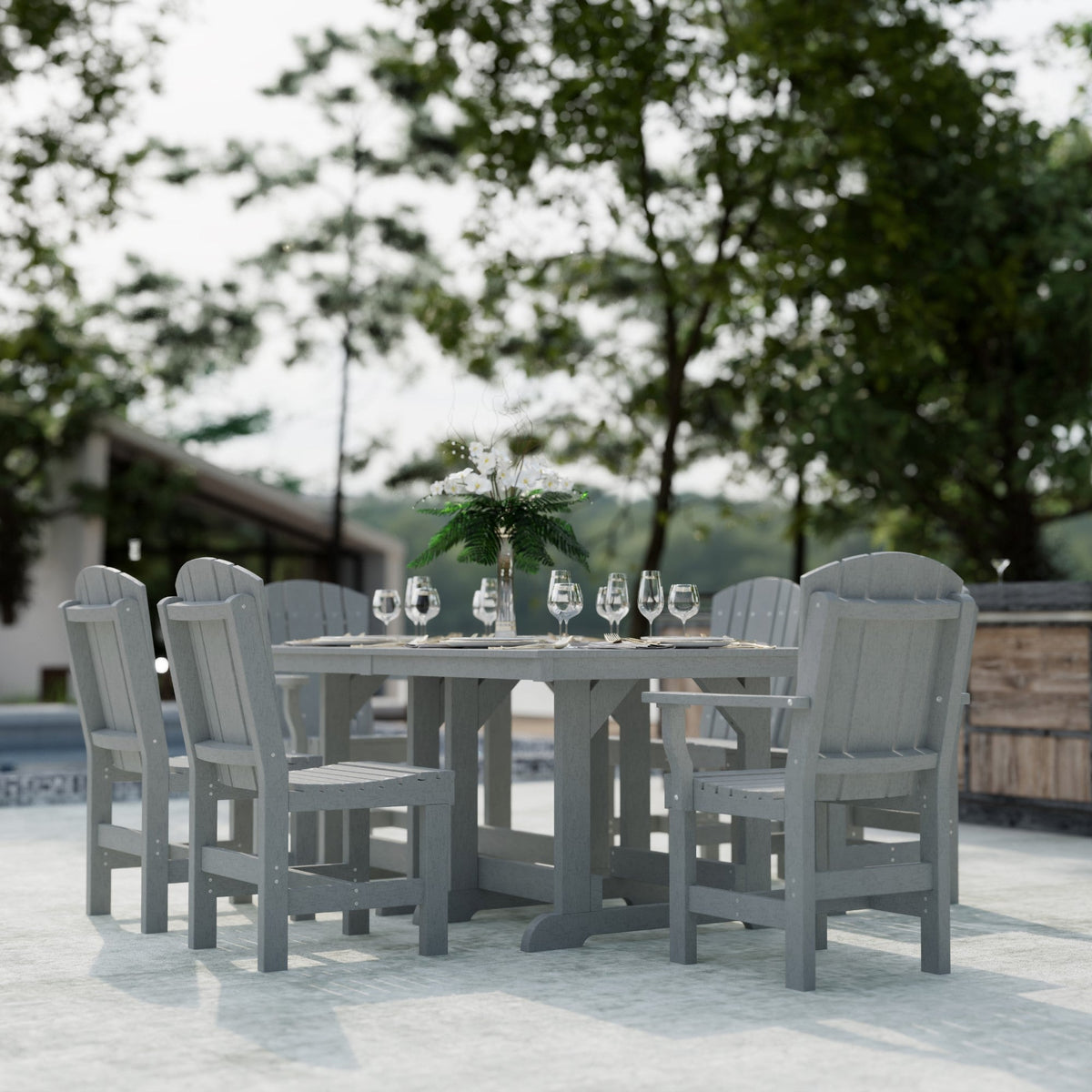 Heritage 7-Piece 44"x72" Dining Set Dining Set