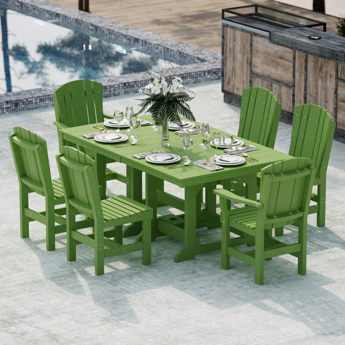 Heritage 7-Piece 44"x72" Dining Set Dining Set