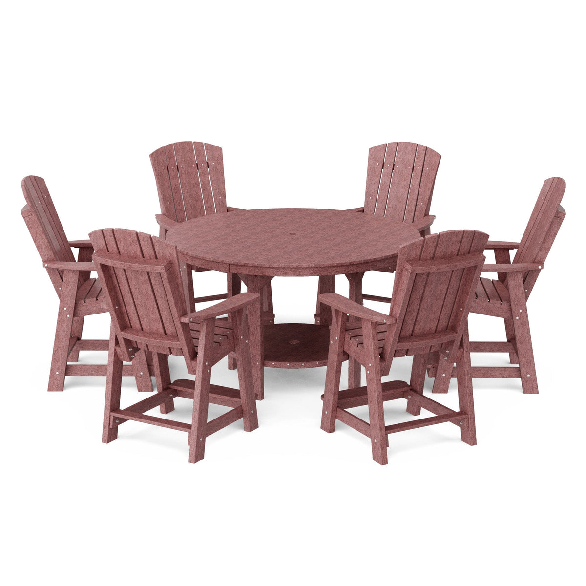 Heritage 7-Piece 60" Pub Counter Set Dining Set