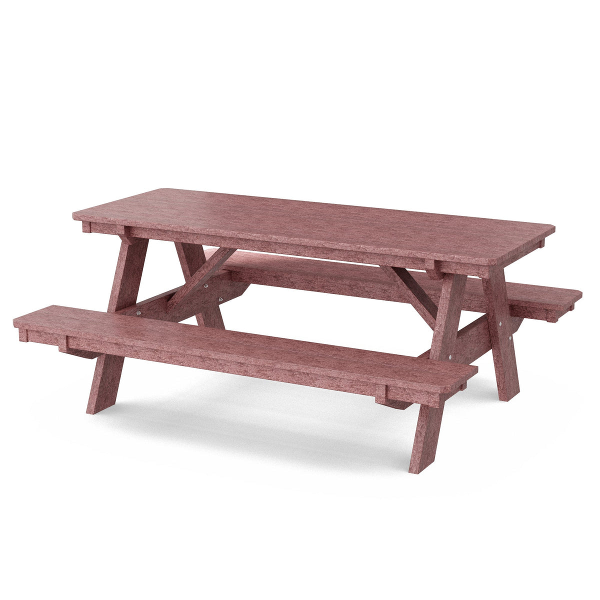 Heritage 72" Picnic Table with Attached Benches Picnic Table