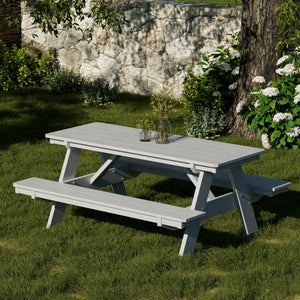Heritage 72" Picnic Table with Attached Benches Picnic Table