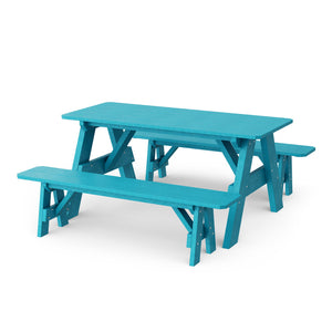 Heritage 72" Picnic Table with Detached Benches Picnic Table