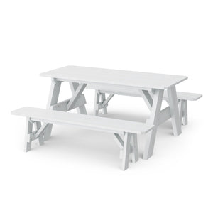 Heritage 72" Picnic Table with Detached Benches Picnic Table