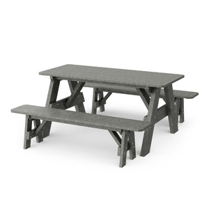 Heritage 72" Picnic Table with Detached Benches Picnic Table
