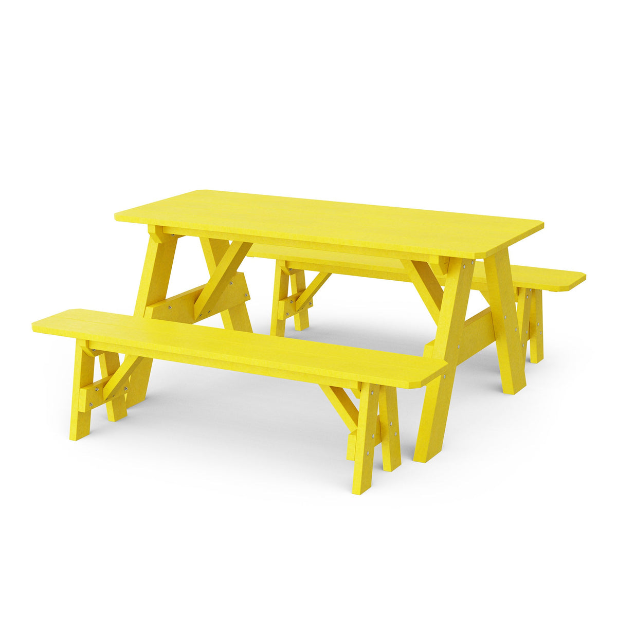 Heritage 72" Picnic Table with Detached Benches Picnic Table