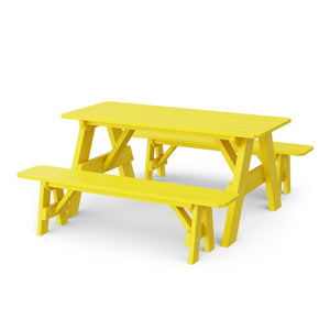 Heritage 72" Picnic Table with Detached Benches Picnic Table