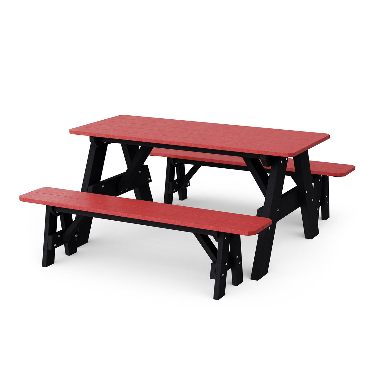 Heritage 72" Picnic Table with Detached Benches Picnic Table