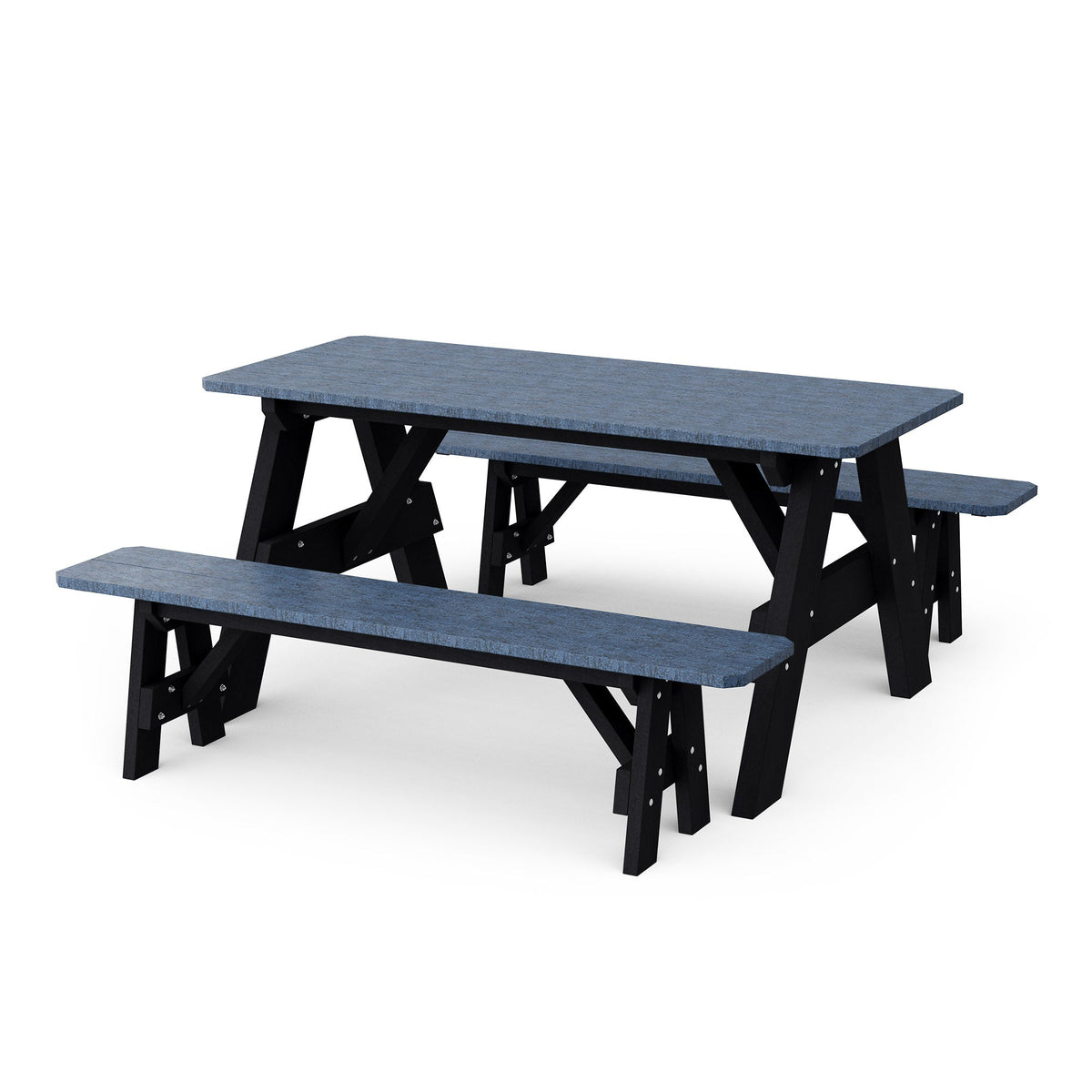 Heritage 72" Picnic Table with Detached Benches Picnic Table