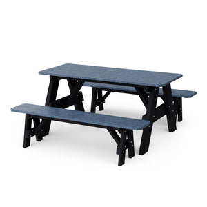 Heritage 72" Picnic Table with Detached Benches Picnic Table