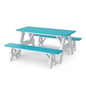 Heritage 72" Picnic Table with Detached Benches Picnic Table