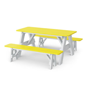 Heritage 72" Picnic Table with Detached Benches Picnic Table