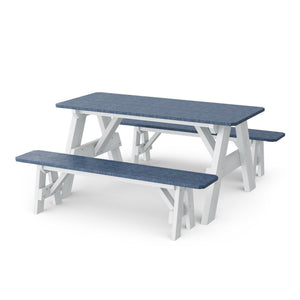 Heritage 72" Picnic Table with Detached Benches Picnic Table