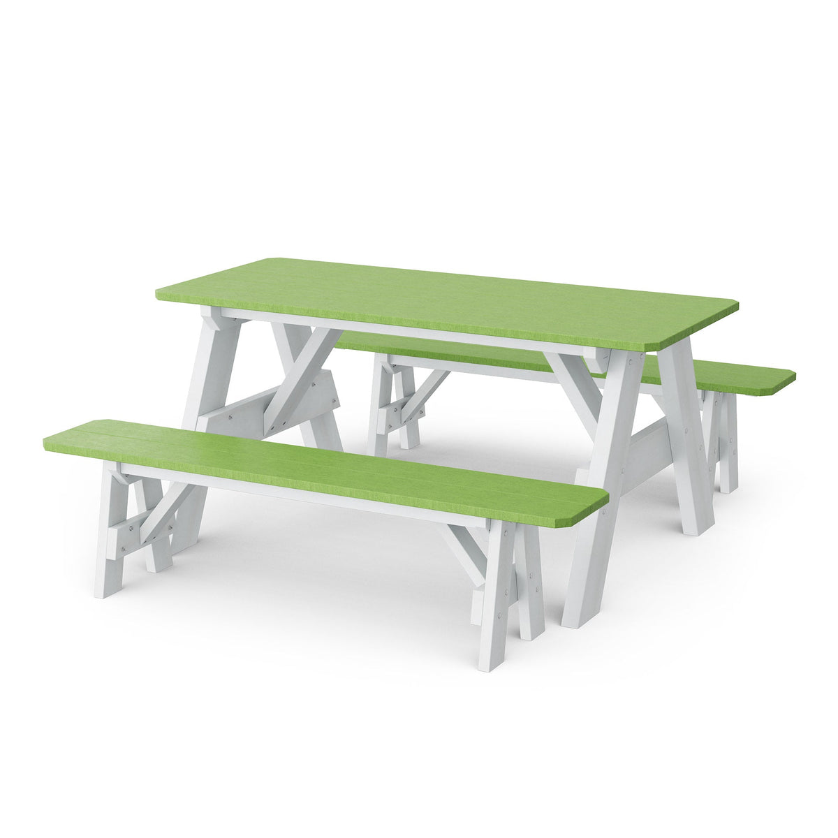 Heritage 72" Picnic Table with Detached Benches Picnic Table