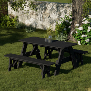 Heritage 72" Picnic Table with Detached Benches Picnic Table