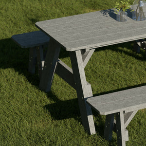 Heritage 72" Picnic Table with Detached Benches Picnic Table