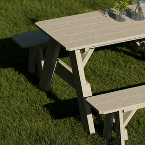 Heritage 72" Picnic Table with Detached Benches Picnic Table