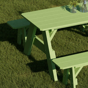 Heritage 72" Picnic Table with Detached Benches Picnic Table