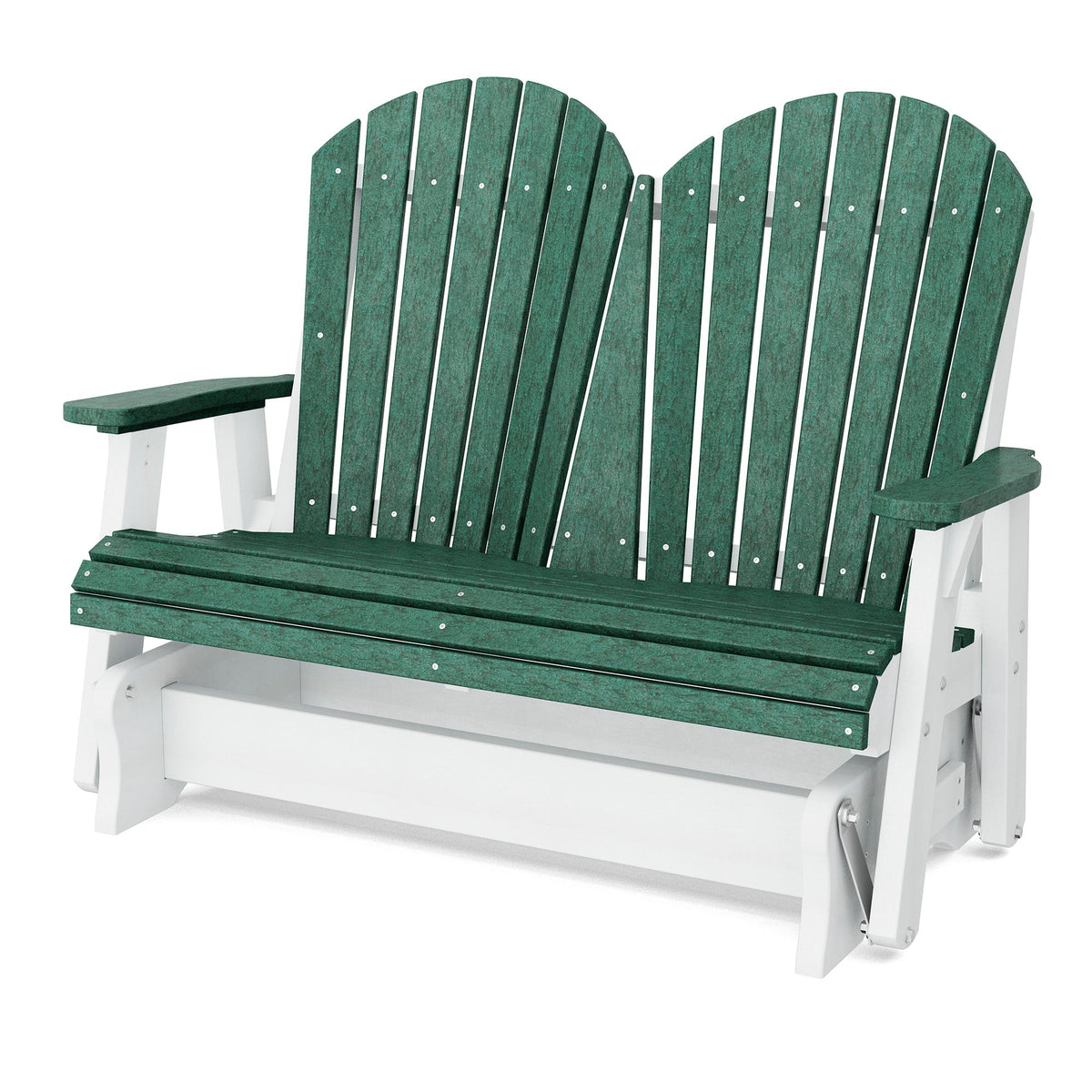 Heritage Double Glider Outdoor Glider Turf Green / White