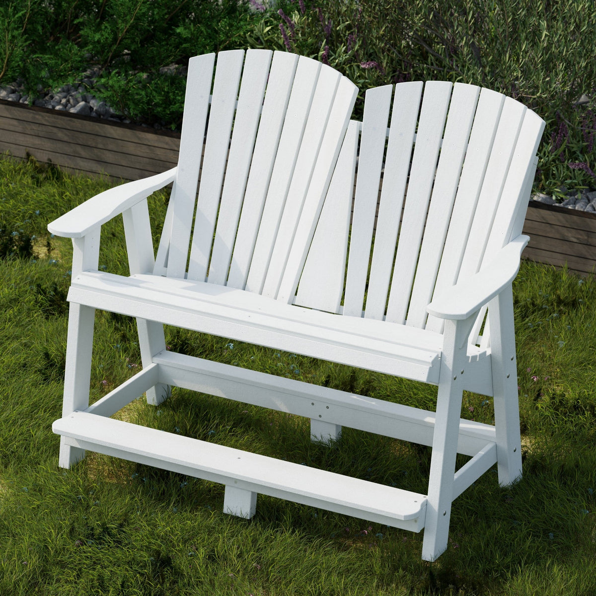 Heritage Double High Adirondack Garden Bench