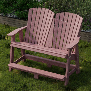 Heritage Double High Adirondack Garden Bench