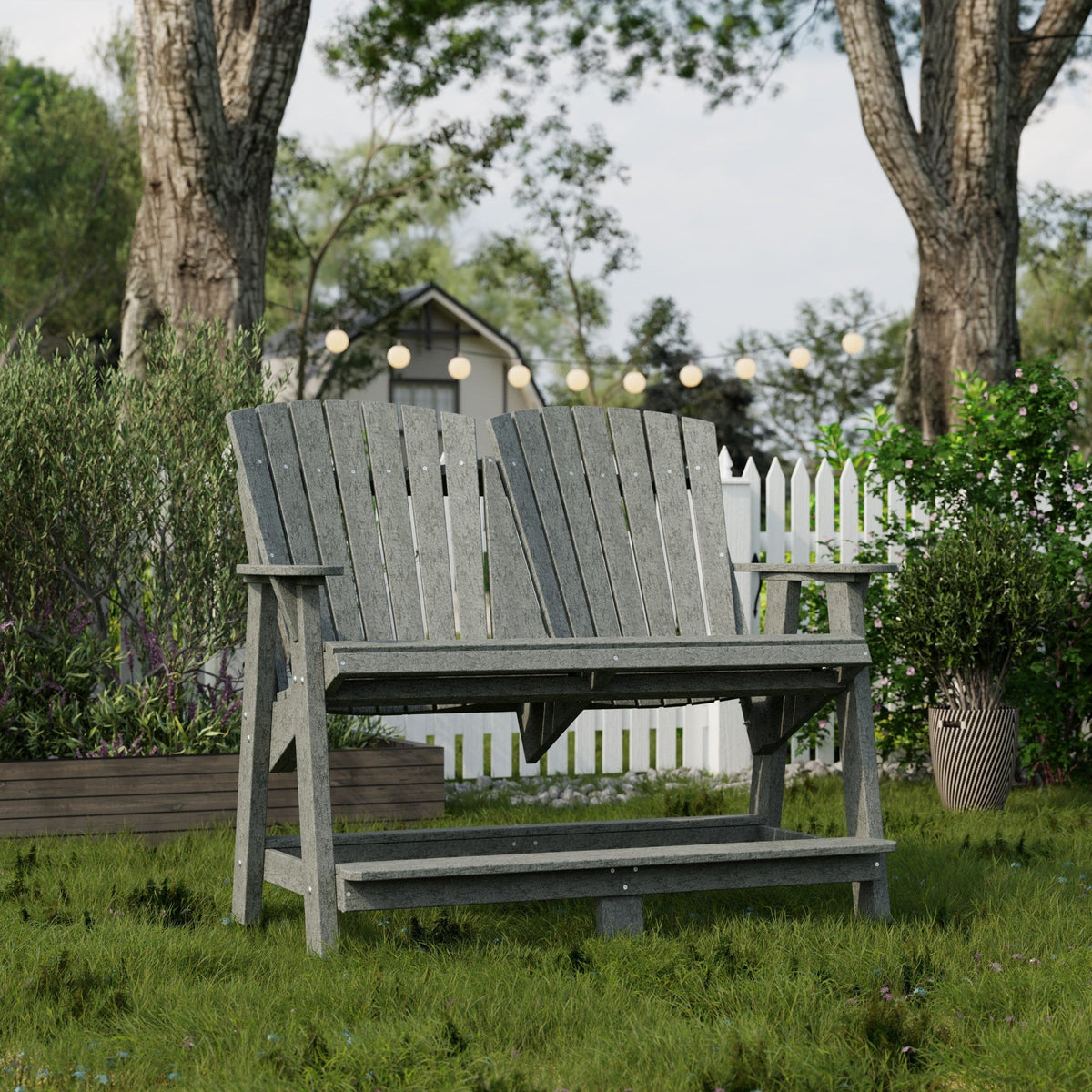 Heritage Double High Adirondack Garden Bench