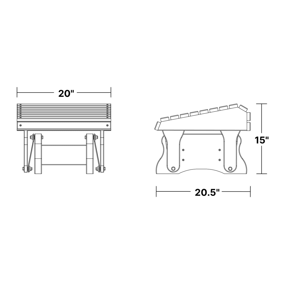 Heritage Gliding Footrest Foot Stool