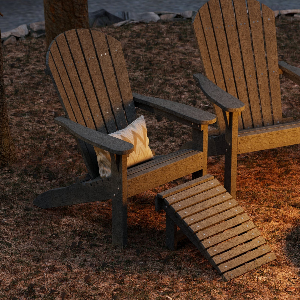 Heritage Sunset Adirondack Chair Garden Bench