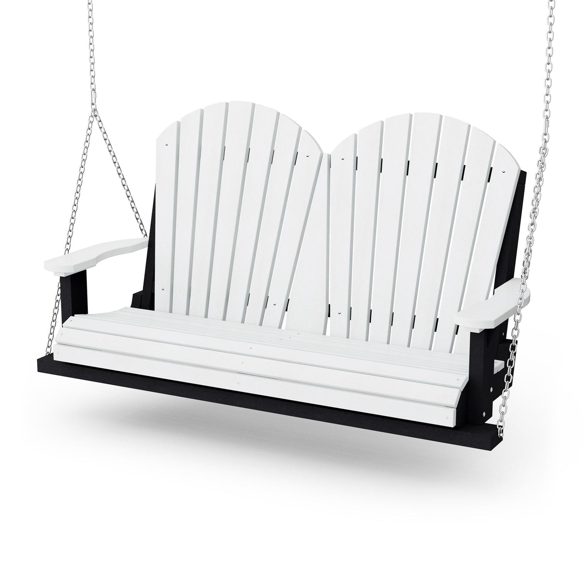 Heritage Two Seat Swing Porch Swing Black / White
