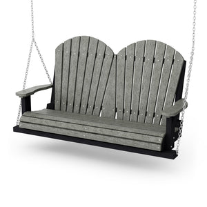 Heritage Two Seat Swing Porch Swing Dark Gray / Black