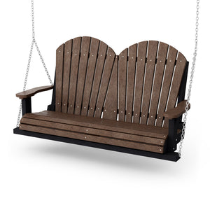 Heritage Two Seat Swing Porch Swing Tudor Brown / Black