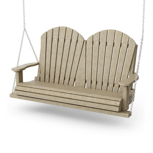 Heritage Two Seat Swing Porch Swing Weathered Wood / Same Color