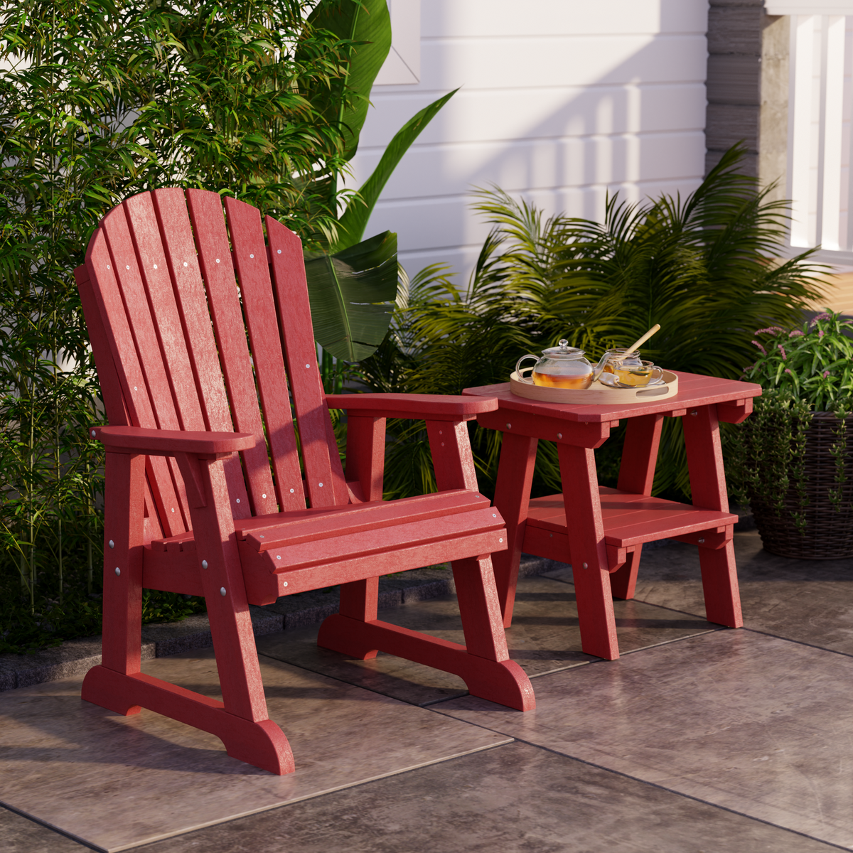 Heritage Two Tier End Table Outdoor Table