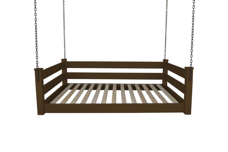 Homestead Hanging Daybed with Rope or Chain - Twin or Full Beds Full / Coffee Paint / Chain