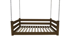 Homestead Hanging Daybed with Rope or Chain - Twin or Full Beds Full / Coffee Paint / Chain