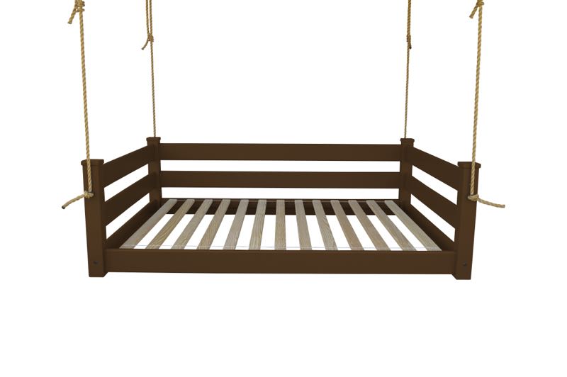 Homestead Hanging Daybed with Rope or Chain - Twin or Full Beds Full / Coffee Paint / Rope