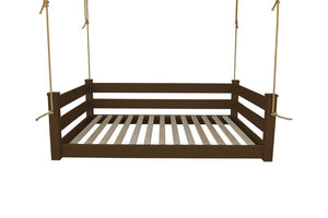 Homestead Hanging Daybed with Rope or Chain - Twin or Full Beds Full / Coffee Paint / Rope