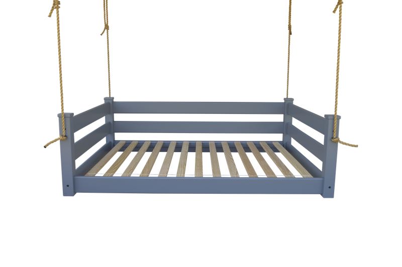 Homestead Hanging Daybed with Rope or Chain - Twin or Full Beds Full / Graphite Paint / Rope