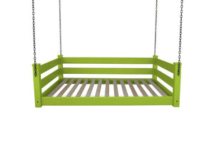 Homestead Hanging Daybed with Rope or Chain - Twin or Full Beds Full / Lime Green Paint / Chain