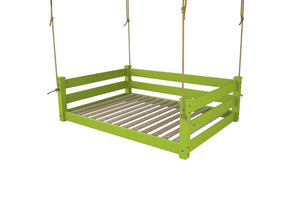 Homestead Hanging Daybed with Rope or Chain - Twin or Full Beds Full / Lime Green Paint / Rope