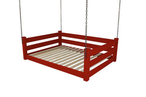 Homestead Hanging Daybed with Rope or Chain - Twin or Full Beds Full / Tractor Red Paint / Chain