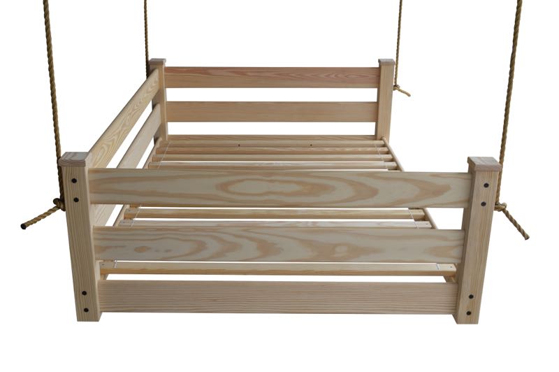 Homestead Hanging Daybed with Rope or Chain - Twin or Full Beds Full / Unfinished / Rope