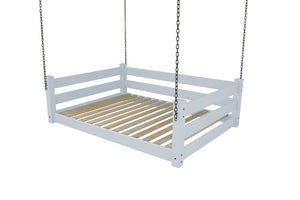Homestead Hanging Daybed with Rope or Chain - Twin or Full Beds Full / White Paint / Chain