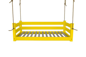 Homestead Hanging Daybed with Rope or Chain - Twin or Full Beds Twin / Canary Yellow Paint / Rope