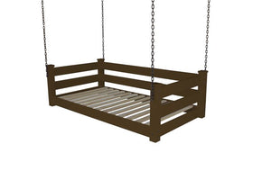Homestead Hanging Daybed with Rope or Chain - Twin or Full Beds Twin / Coffee Paint / Chain