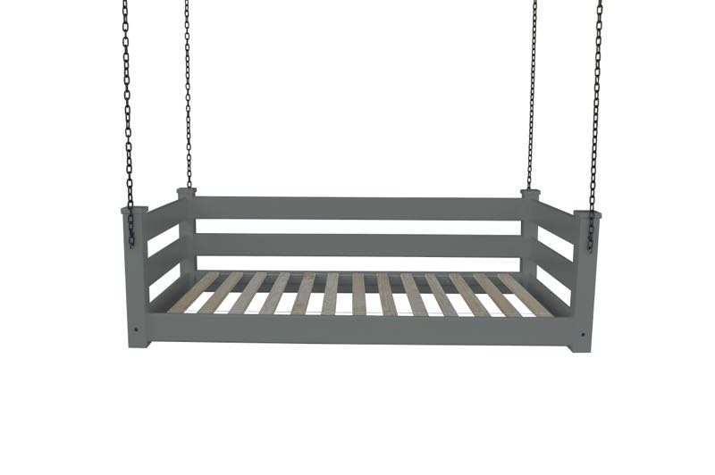Homestead Hanging Daybed with Rope or Chain - Twin or Full Beds Twin / Graphite Paint / Chain