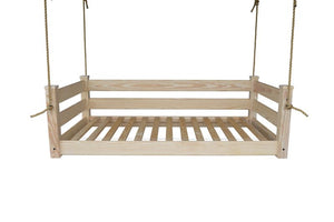 Homestead Hanging Daybed with Rope or Chain - Twin or Full Beds Twin / Unfinished / Rope