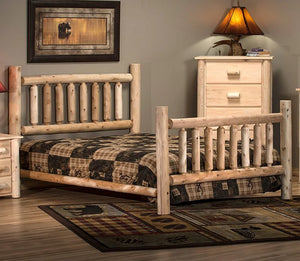 Lakeland Frontier Cedar Log Low Post Bed Lounge Chair