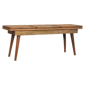 Larissa Triple Accent Hardwood Cane Bench Bench